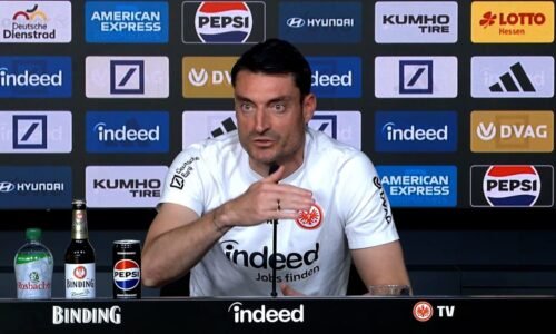Riera lobt Toppmöller: "Wenn ein Pool grün ist, macht man kein Chlor rein" | Spanier über Zustand der Eintracht | Video
