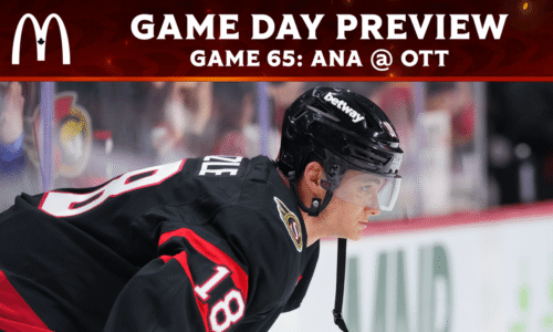 Sens set for matinee with Ducks