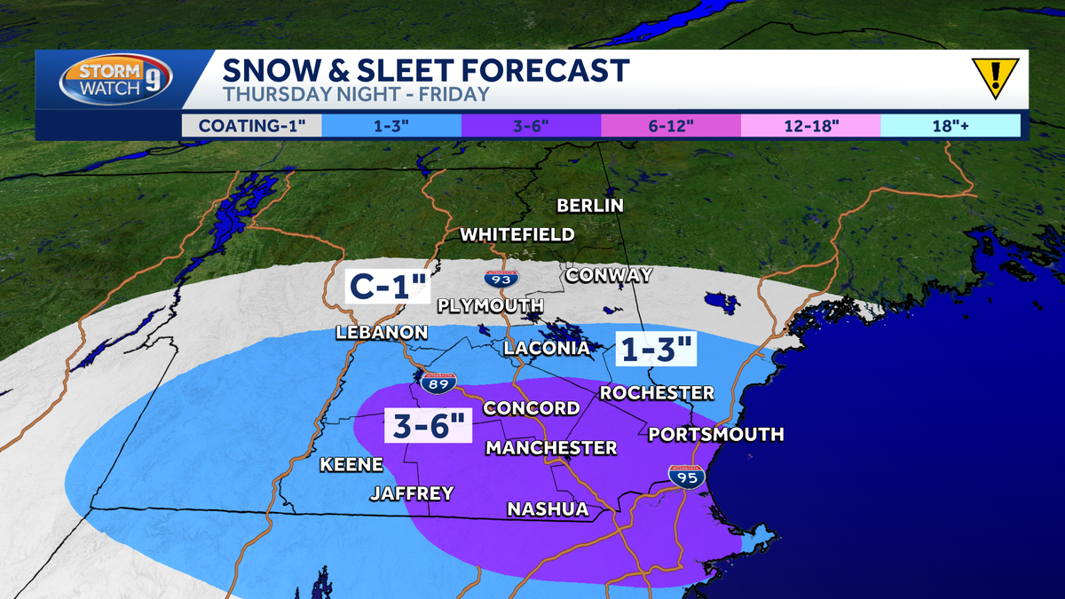 Snow, wintry mix continues into Friday
