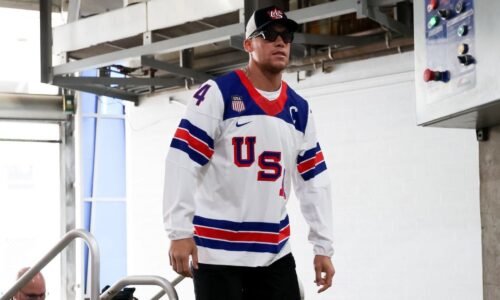 Team USA arrives at WBC championship in game-worn USA Olympic hockey jerseys