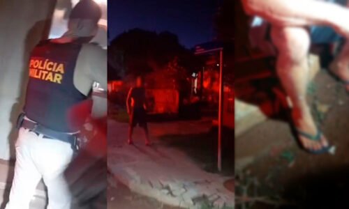 Veja intervenção da PM em situação de crise e salvamento de homem com faca em Boa Vista da Aparecida