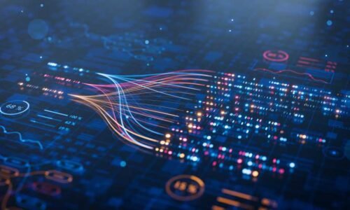 AI-driven technology powers automation and big data workflows, enabling analysis through neural networks and data analytics for business intelligence, predictive insights, and process optimization.