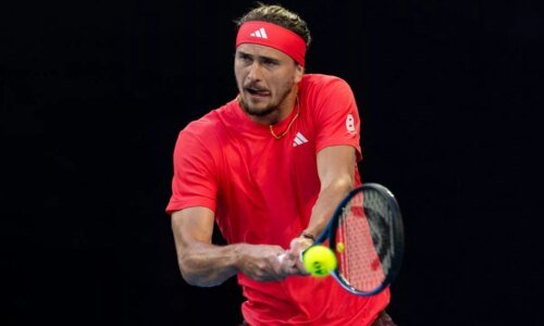Alexander Zverev in action at the Australian Open.