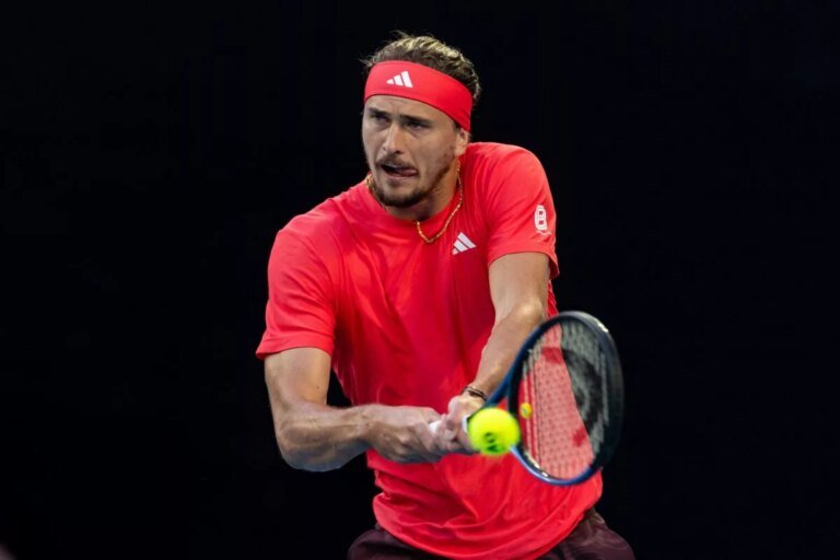 Alexander Zverev in action at the Australian Open.