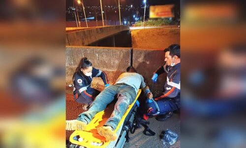 Ação rápida da GCP impede tragédia durante a madrugada no viaduto da Rua Jacarezinho, em Cascavel
