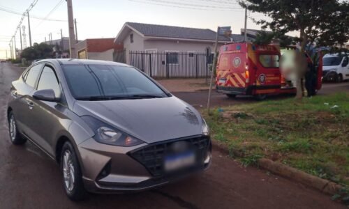 Acidente de trânsito deixa motociclista ferida no Florais do Paraná
