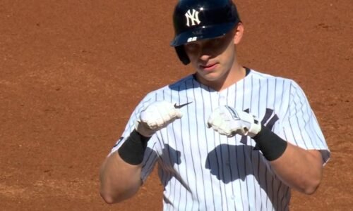 Ben Rice records Yankees' first hit of the game | 04/09/2026