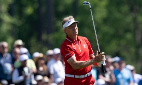 Bernhard Langer, 68, breaks age to share Senior PGA Championship lead