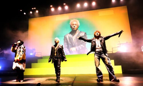 G-Dragon, Taeyang, and Daesung of BigBang peform at the 2026 Coachella Valley Music And Arts Festival on April 12, 2026.