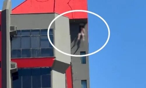 Bombeiros salvam homem em situação de risco em edifício no centro de Francisco Beltrão