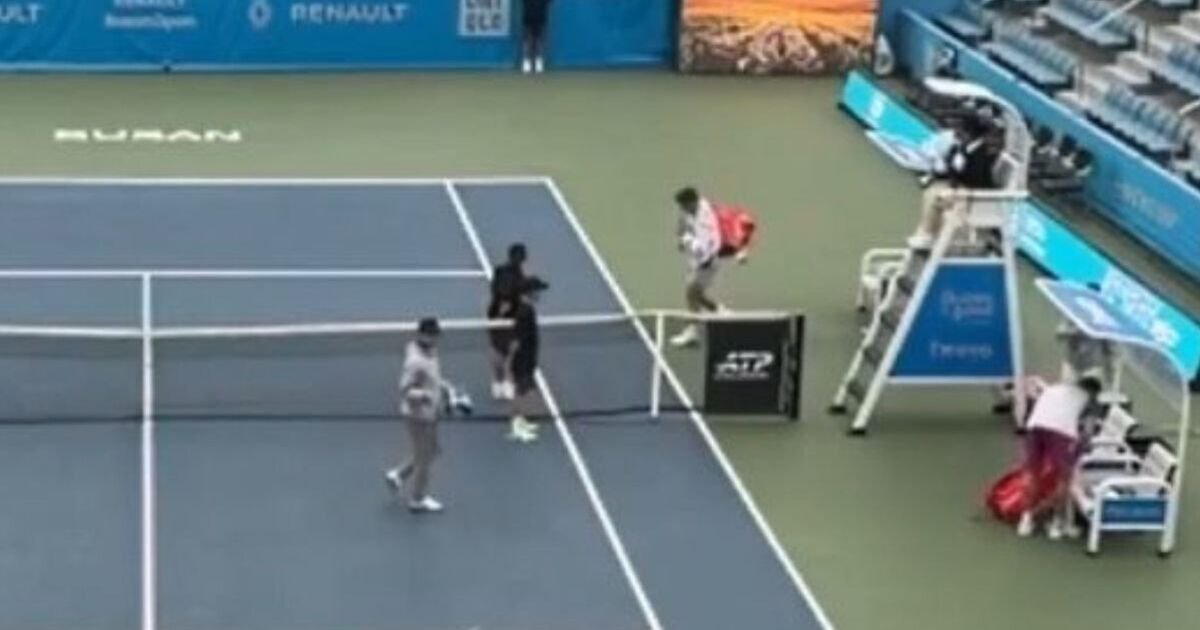 British tennis star's match suspended as players forced to leave court | Tennis | Sport