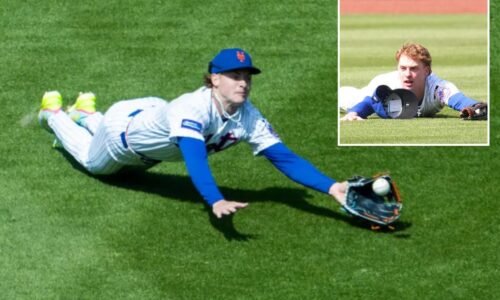 Carson Benge makes diving catch to help Mets with bat still struggling