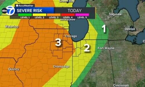 Chicago weather: Tornado Watch for NW, SW suburbs, DeKalb County, S. Wisconsin; those around Des Plaines River prep for flooding