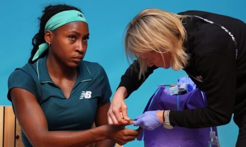 Coco Gauff vomits on court before advancing at Madrid Open