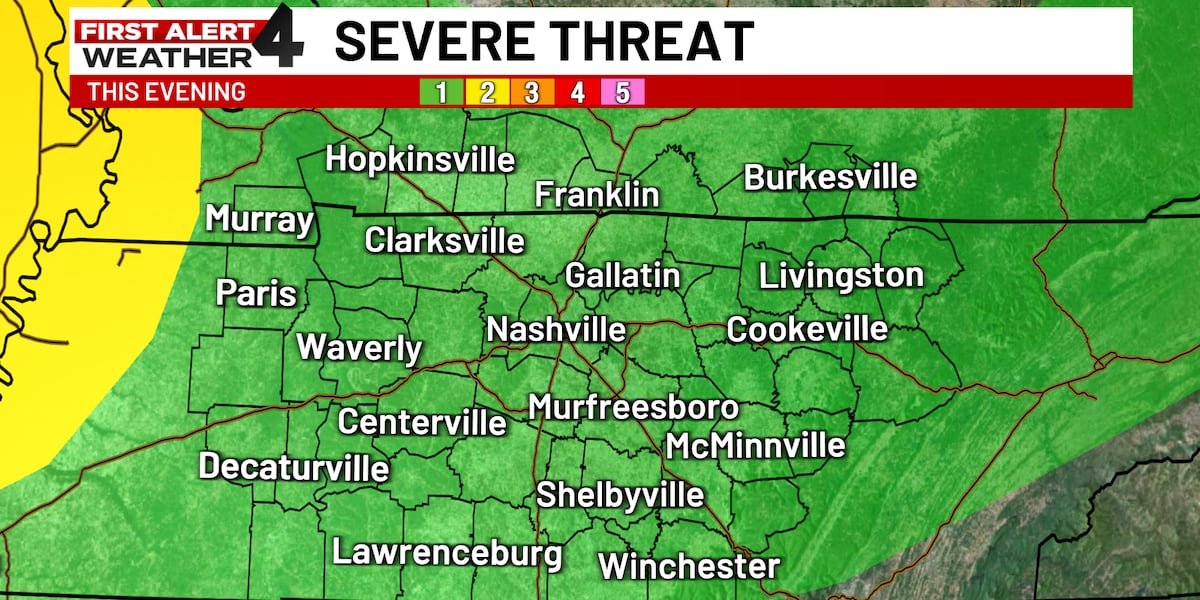 Damaging wind, hail threat with storms this evening