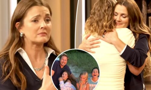 Drew Barrymore tears up over her body insecurities after two kids