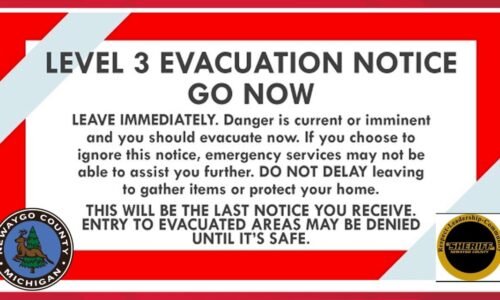 EVACUATE NOW! | Newaygo County Emergency Services issues evacuation notice for those in Muskegon River Floodplain below Croton Dam