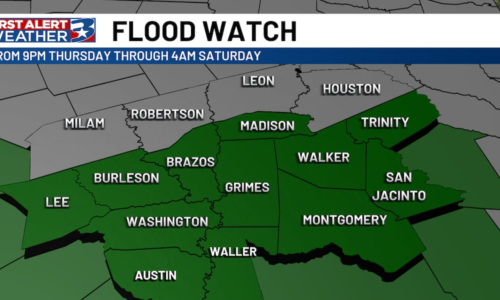 Flood Watch Issued for Majority of the Brazos Valley