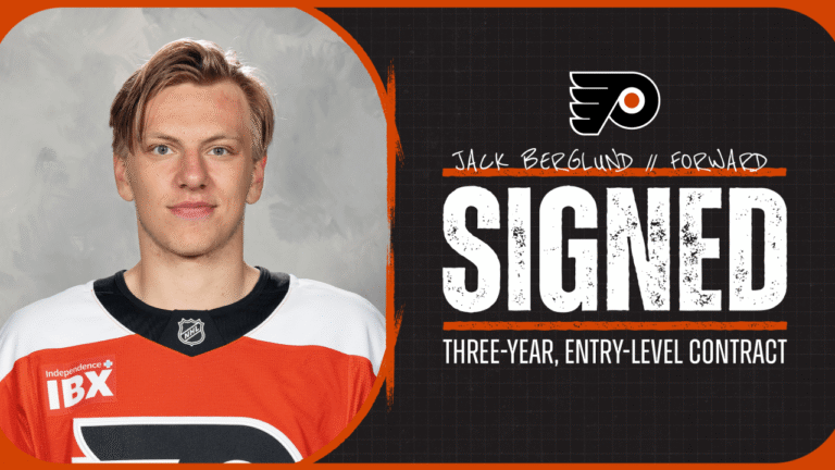Flyers Sign Jack Berglund to Entry-Level Contract