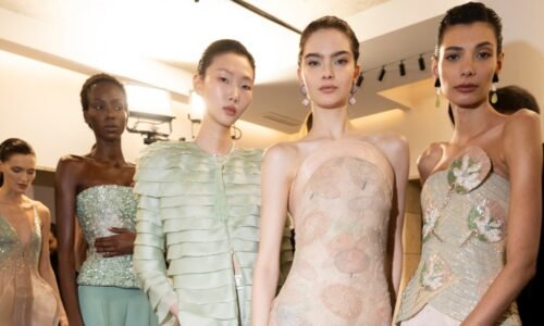 Backstage at Giorgio Armani Privé Spring 2026 Couture at Paris Couture Week