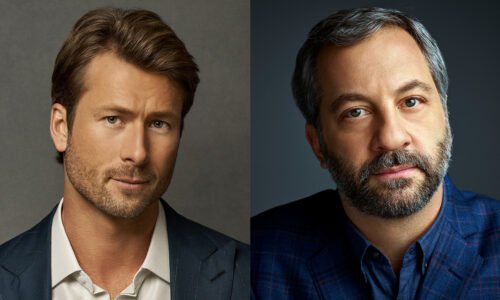 Glen Powell and Judd Apatow
