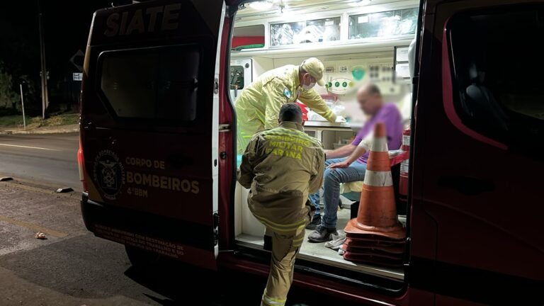Homem fica ferido após cair de moto na Avenida Piquiri