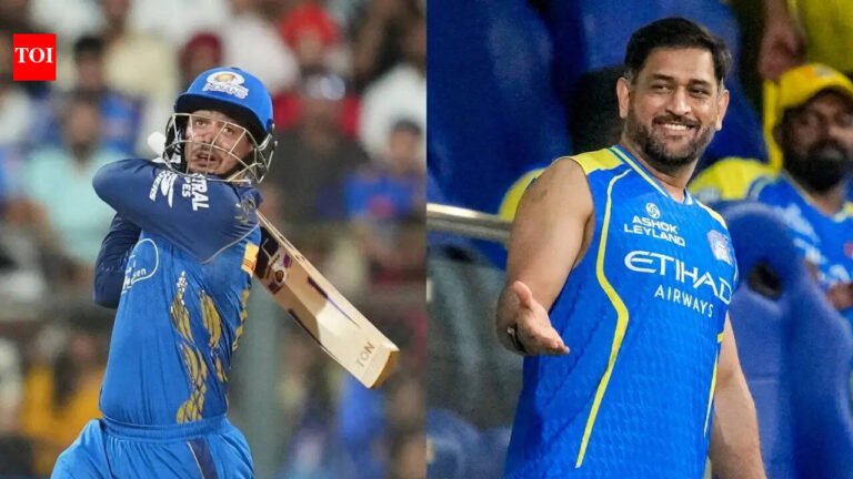 IPL 2026: Quinton de Kock surpasses legendary MS Dhoni in first match for MI in 5 years | Cricket News