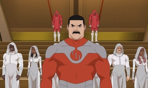 Thragg (Lee Pace). Invincible Season 4. Courtesy of Prime