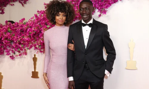 Wendy Thembelihle Juel and Khaby Lame attend the 96th Annual Academy Awards on March 10, 2024 - Source: Getty