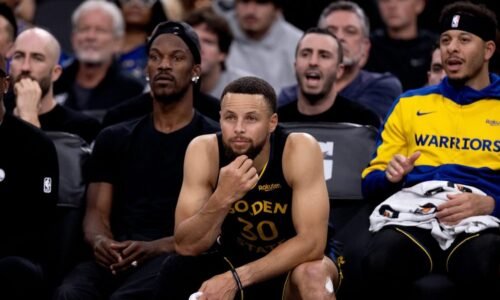 Jimmy Butler fangirls over Steph Curry at Warriors warmups – NBC Sports Bay Area & California