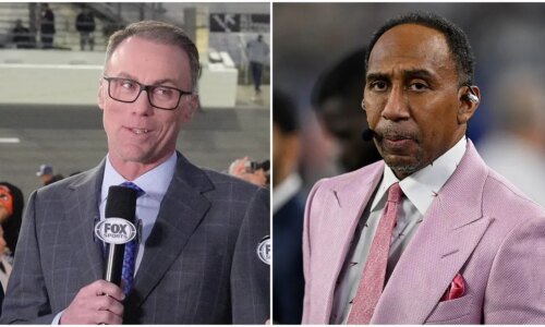 Kevin Harvick shoves Stephen A. Smith in a locker for saying NASCAR drivers aren’t athletes