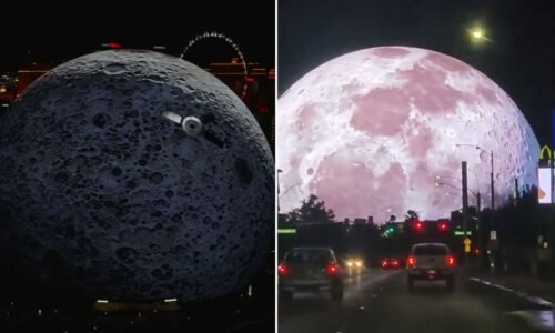 Las Vegas Sphere Turns Into Huge Moon