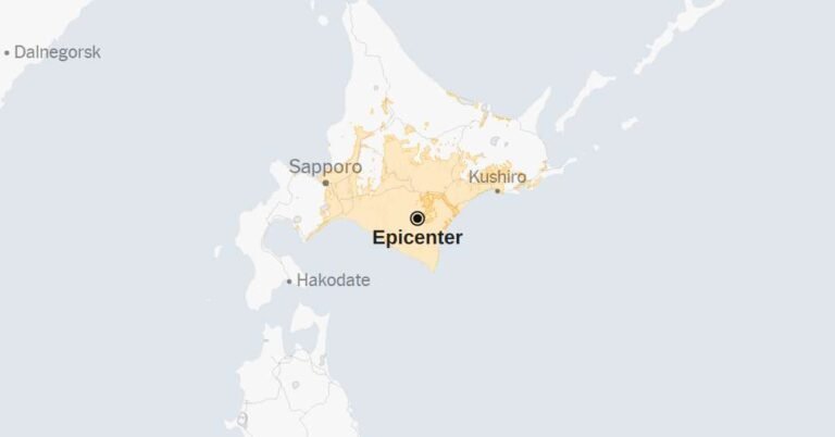 Map: 6.1-Magnitude Earthquake Shakes Northern Japan
