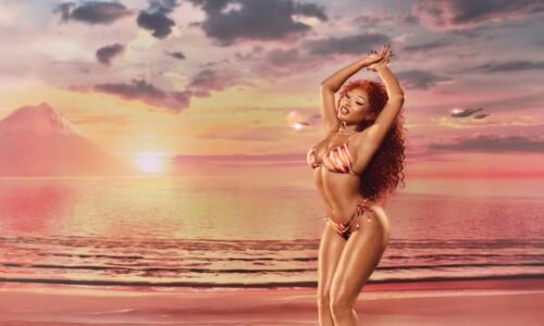 Megan Thee Stallion in swimwear campaign photo