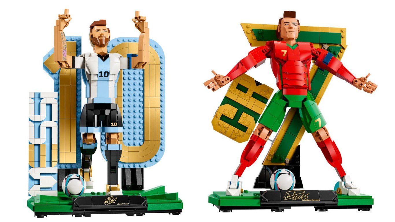 Messi, Cristiano Ronaldo, Mbappé e Vini Jr. 'disputam' taça da Copa do Mundo em comercial da Lego; veja vídeo