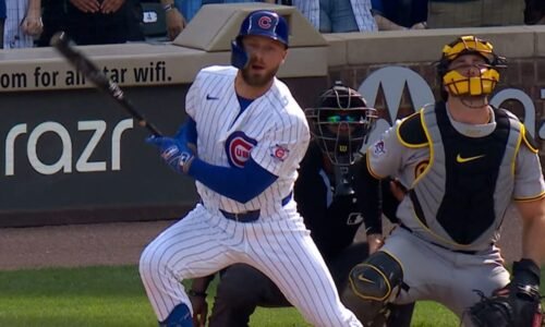 Michael Busch ends 0-for-30 slump with key single