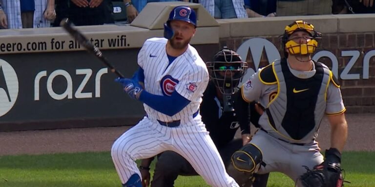 Michael Busch ends 0-for-30 slump with key single