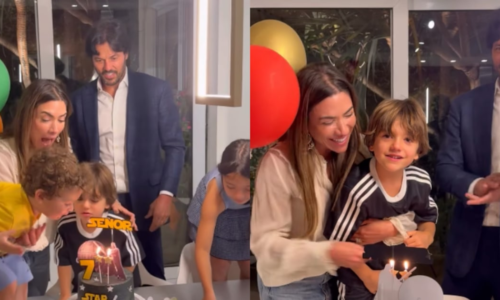 Neto de Silvio Santos rouba a cena na festa do primo e diverte família; veja vídeo