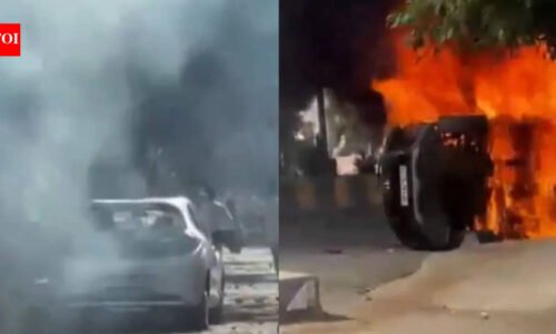 Noida Worker Protest: Noida salary hike protest turns violent: Vehicles torched, properties vandalised, stones pelted | Noida News