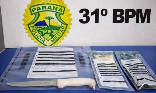 PM apreende drogas e prende suspeito durante abordagem em Iracema do Oeste