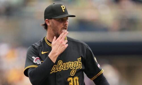Paul Skenes throws four scoreless innings on bobblehead day before rain delay