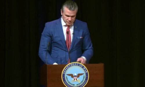Pete Hegseth reads a prayer adapted from 'Pulp Fiction' during Pentagon service