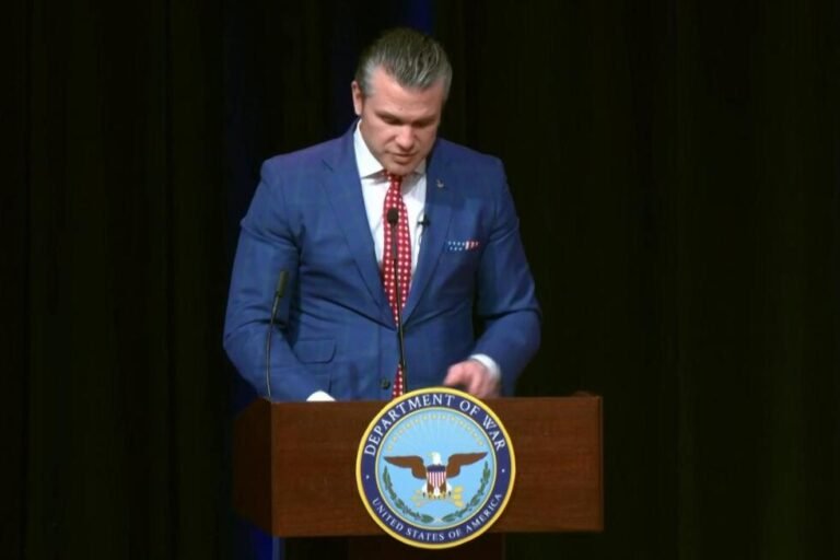 Pete Hegseth reads a prayer adapted from 'Pulp Fiction' during Pentagon service