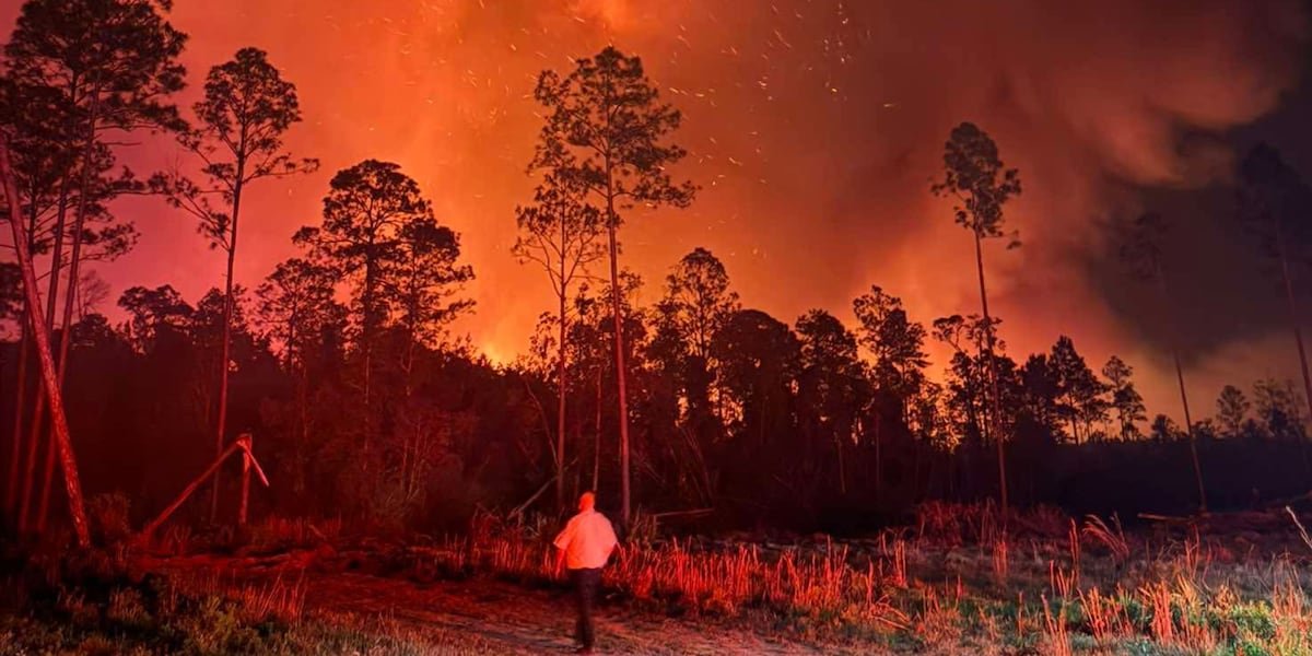 Pineland Road Fire grows to 32,000 acres, threatens hundreds of structures