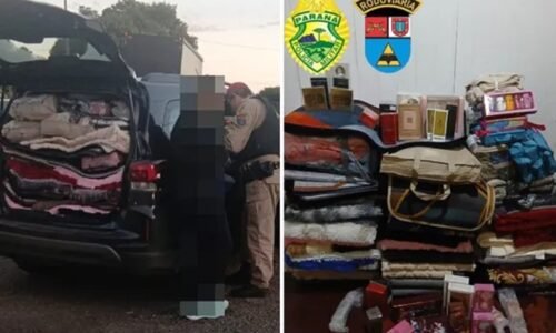 Polícia Rodoviária apreende mercadorias estrangeiras sem nota em Realeza
