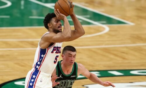 Sixers guard Quentin Grimes knocked down four three-pointers in his team's Game 5 win.