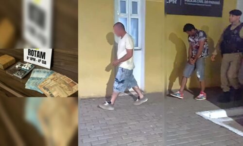 ROTAM prende dupla por tráfico na modalidade "delivery" e apreende drogas e dinheiro