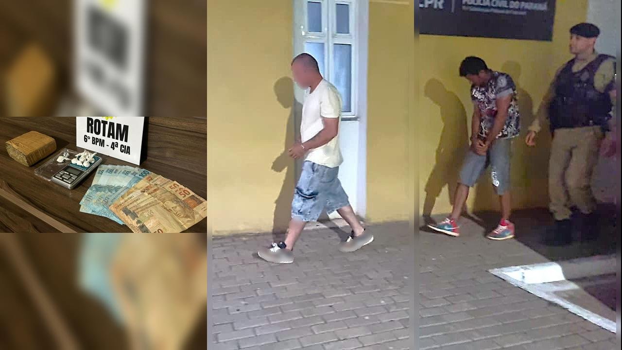 ROTAM prende dupla por tráfico na modalidade "delivery" e apreende drogas e dinheiro