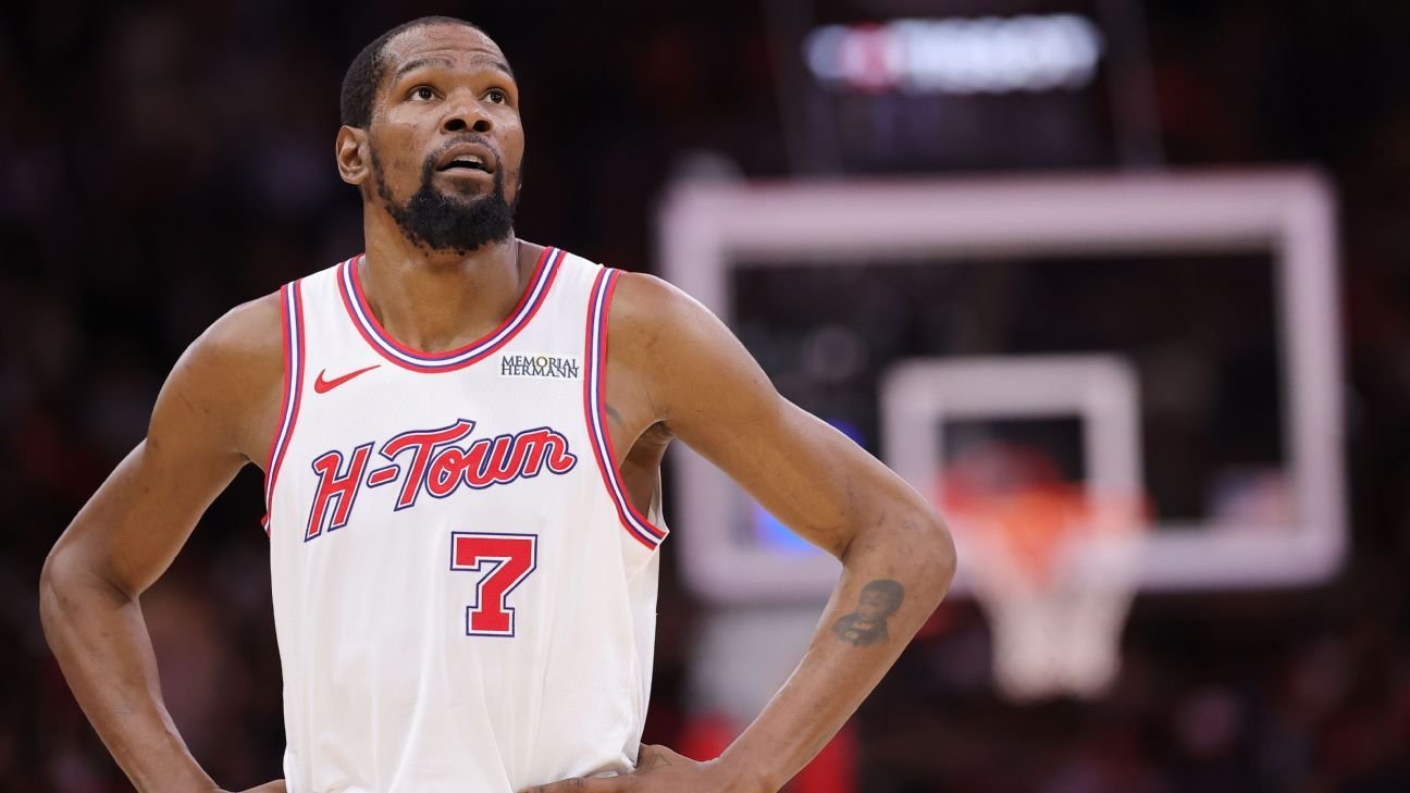 Rockets' Kevin Durant (knee) questionable for Game 1 vs. Lakers