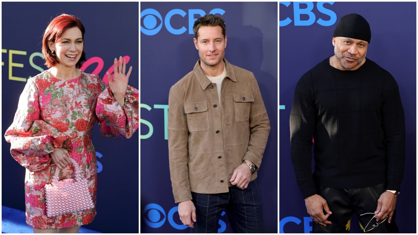 Carrie Preston, Justin Hartley, and LL Cool J at CBS Fest